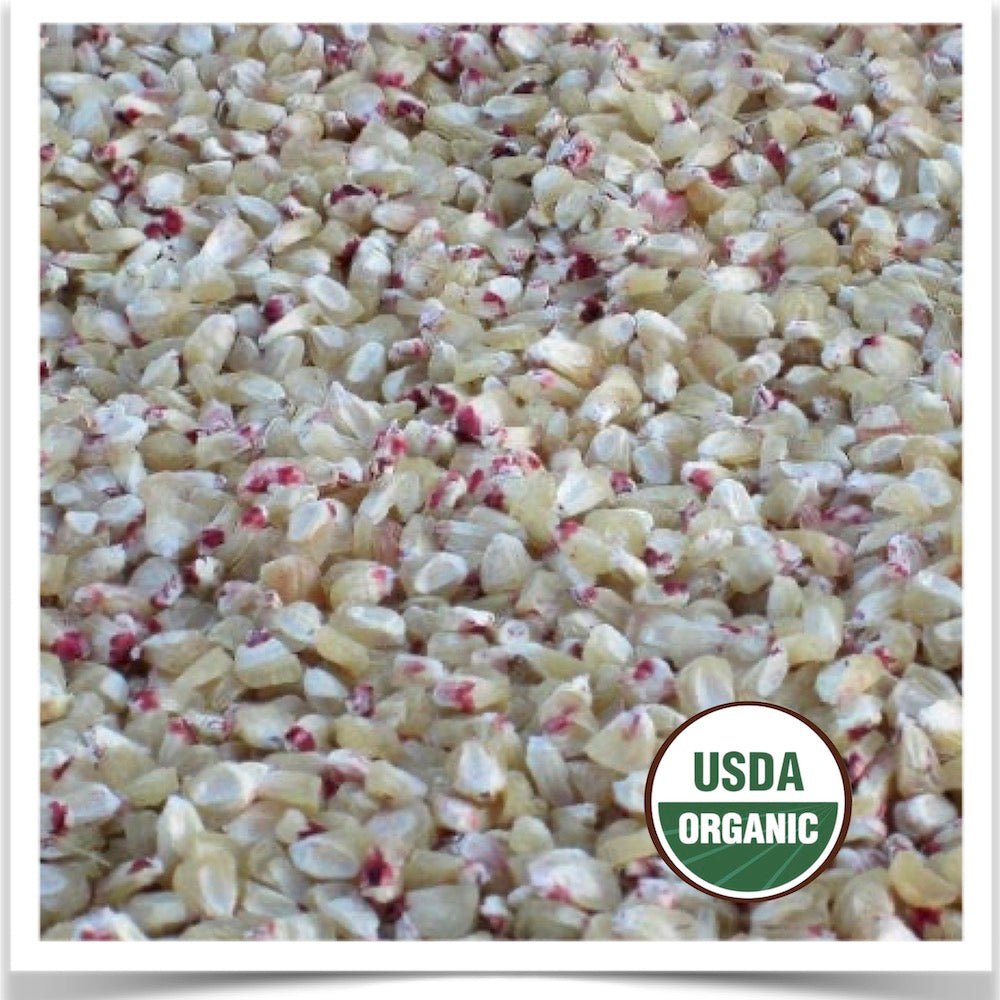 A pile of Prairie Road Organic Seed Martian Jewels sweet corn seed grown with certified organic seed