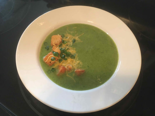 A bowl of Dakota Winter onion soup at Prairie Road Organic Seed