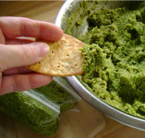 A July treat-- here's my 'so easy to make' Garlic Pesto recipe!