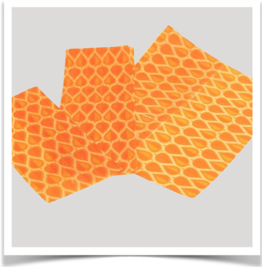 Wild wax wraps set of 3 sizes with orange autumn leaves pattern at Prairie Road Organic Seed