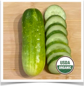 Double Yield heirloom cucumber sliced and ready to eat at Prairie Road Organic Seed
