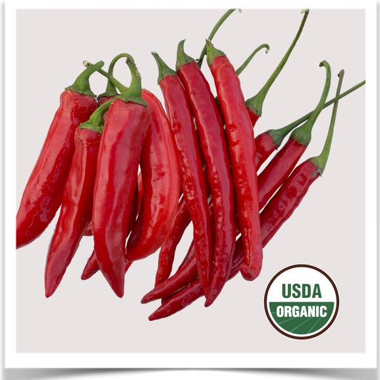 Calabrian Ristra peppers at Prairie Road Organic Seed