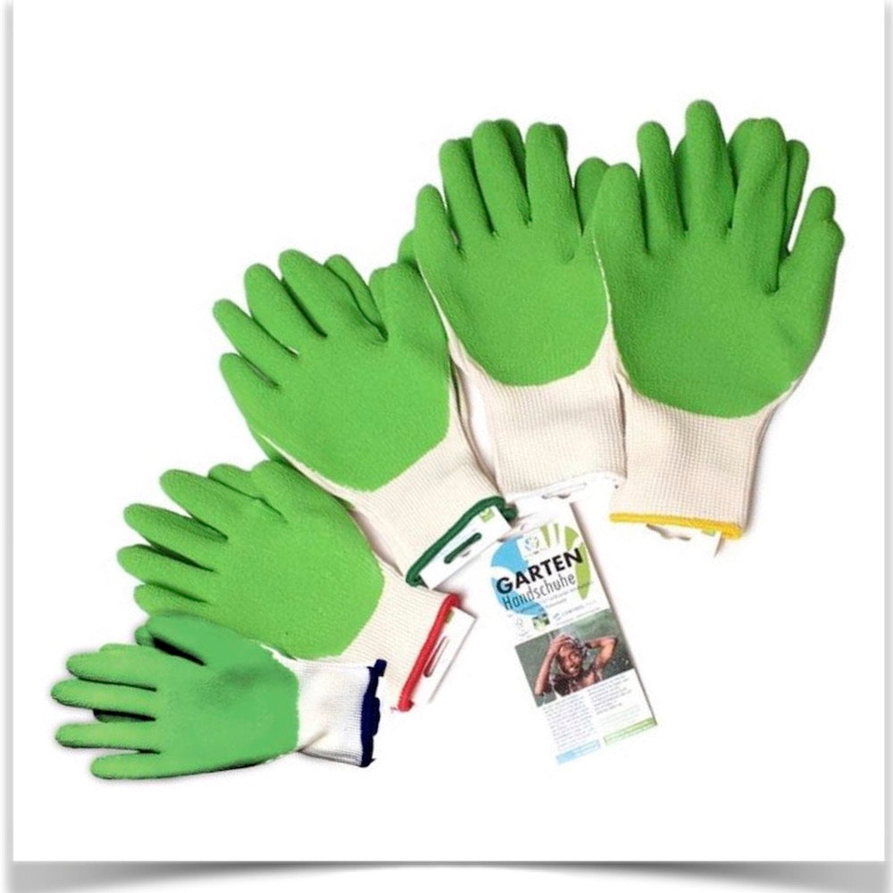 Green' Gardening Gloves with Natural Rubber and Cotton – Prairie Road  Organic Seed