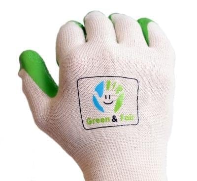 'Green' Gardening Gloves from Prairie Road Organic Seed.